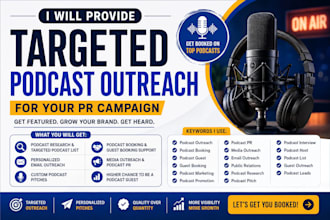 provide targeted podcast outreach for your PR campaign