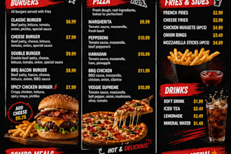 design modern restaurant menu, cafe menu and food flyer