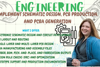 implement schematic design, pcb production, and pcba generation