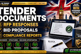 prepare tender documents, rfp responses, bid proposals and compliance reports