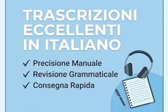 trascrivo registrazioni audio in italiano