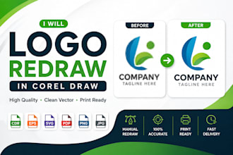 redraw your logo in coreldraw