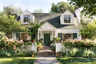 do watercolor house painting