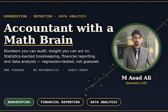 do bookkeeping, financial reporting and data analysis