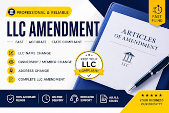 do llc name change, llc ownership change, llc address change, llc amendment