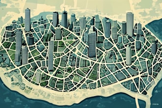 design unique vector map illustration or street map