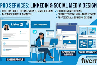 create a professional linkedin profile and banner design