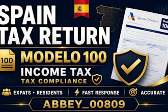 prepare spain income tax return modelo 100 and tax compliance