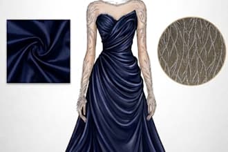design luxurious clothes for evenings and parties