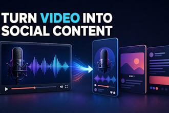 repurpose your podcast or video into social media content