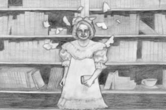 draw a realistic pencil portrait or graphite illustration
