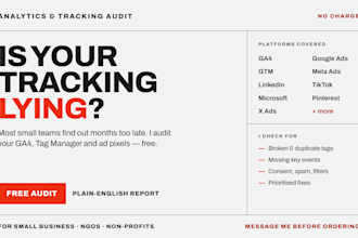 audit your ga4, GTM, google ads, meta ads and other ad tracking