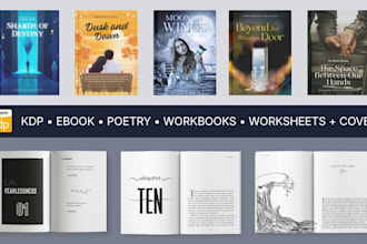 design poetry, workbook, interior design and formatting with KDP cover