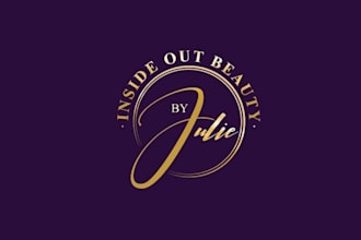 design salon cosmetics beauty business logo