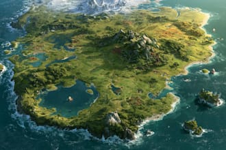 do fantasy map illustration