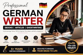 write high quality german ebook, article or ghostwriting content