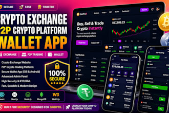 create crypto exchange website p2p crypto website wallet app exchange website