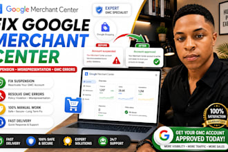 fix google merchant center suspension, misrepresentation and gmc errors
