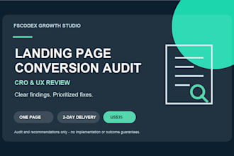 audit your landing page for conversion improvements