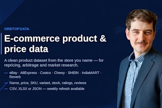 scrape product listings and prices from online stores