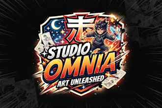 design a creative manga logo for your brand or project