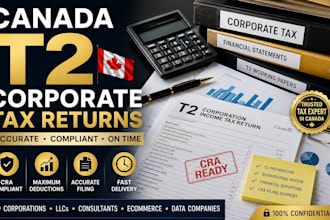 prepare canada t2 corporate tax returns for small businesses