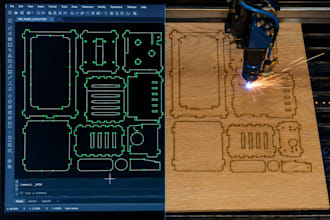 design professional dxf vector files for laser cutting and cnc