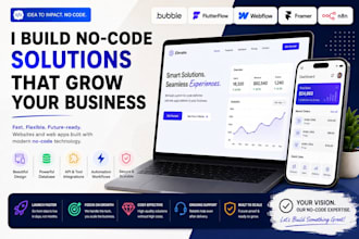 develop a no code saas mvp website or web app