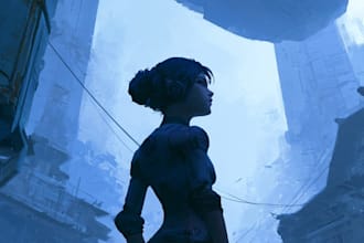 sci fi character illustration or sci fi character