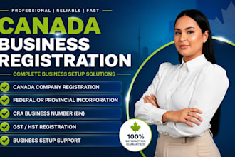 register your canada company, handle incorporation, cra bn, and gst registration
