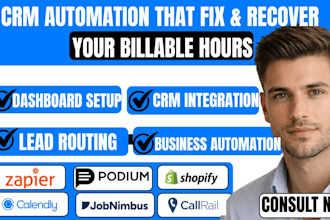 jobnimbus activecampaign podium gmail shopify zapier calrail calendly ai agent