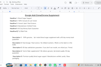 write high converting google ads copy for health and wellness