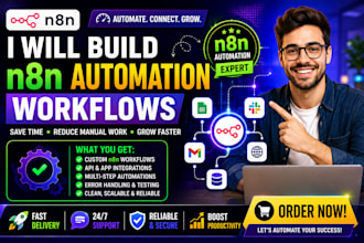 build n8n automation workflows for business process