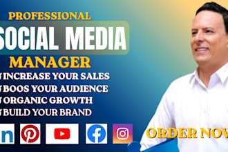 be your social media marketing manager with organic social media growth and ads