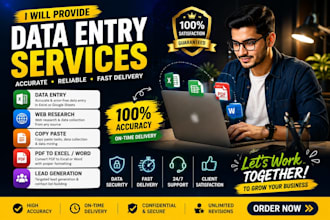 do accurate data entry,  lead generator and excel tasks
