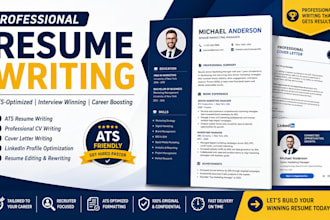 create a modern resume design with ats resume writing and linkedin optimization