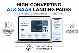 design a high converting elementor landing page with ai ugc video