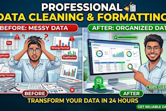 clean, format, merge, split excel data