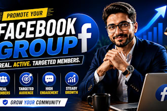 promote your facebook group with real active members