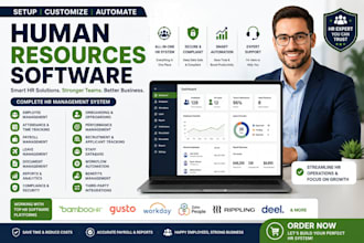 setup and customize HR software hrms payroll and employee management system