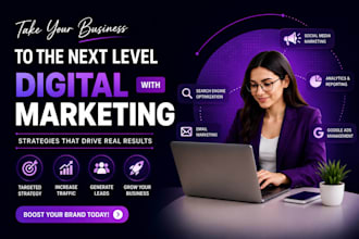 create a  marketing strategy plan and teach digital marketing