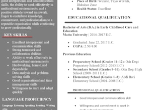 create a professional ats friendly CV and resume