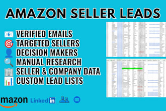 provide targeted amazon seller leads with verified emails