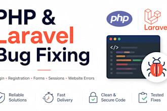 fix PHP laravel website bugs and errors