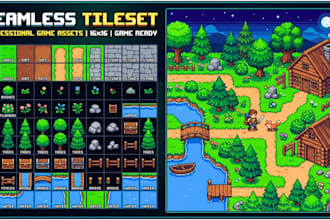 design seamless pixel art tilesets and game environments