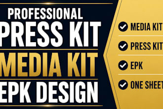 design press kit, media kit, epk, media kit, for a brand or blog