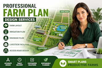 design professional farm plan, farm layout, irrigation  and master plan