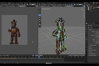 create sfm model fnaf custom rig 3d model character rig articulated toy figure