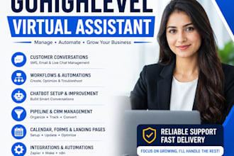 be your gohighlevel virtual assistant for CRM management and ghl automation