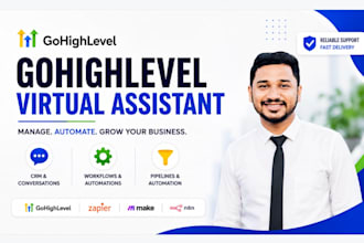 be your gohighlevel VA for CRM management and ghl automation